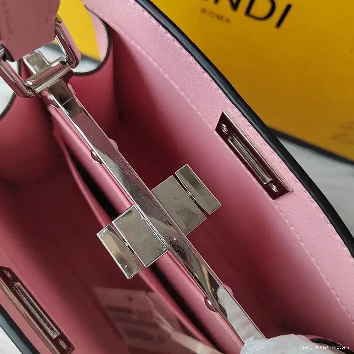 Cheap HOT Nappa In Pink ISeeU Fendi Leather Petite Bag Peekaboo 0513